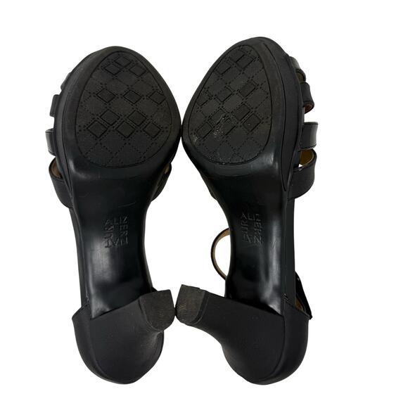 Naturalizer Delight Peep Toe Ankle Strap Women's Black Pump Size 8 - Picture 5 of 10